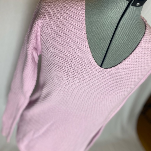 Gap long sleeve pink cotton textured sweater - Picture 7 of 9